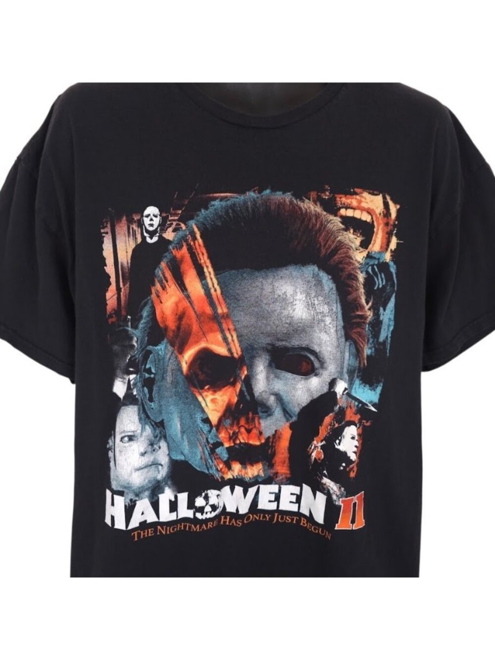 Halloween II T Shirt Mens Size XL Black Michael Myers Horror Movie Promo Tee